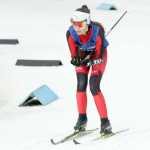 Photo by Caitlin Skvorc/Frontiersman.com Kenai Central sophomore Riana Boonstra rounds a corner en route to a 14th-place finish in the 7.5-kilometer classic race at the State Nordic Ski Championships at Kincaid Park in Anchorage on Friday.