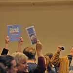 Photo by Elizabeth Earl/Peninsula Clarion Bernie Sanders showed a decisive lead in the Alaska Democratic caucuses Saturday. Supporters from the Kenai Peninsula caucused at Kenai's Challenger Learning Center, where approximatley three-quarters of the attendees supporting Sanders.