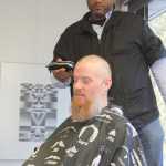 Braving the shave for childhood cancer research.