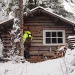 Doroshin Bay Cabin, a restored cabin built on Skilak Lake shortly after WWII, is available for reservation.  (Photo courtesy Kenai National Wildlife Refuge)