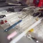 Photo by Kelly Sullivan/ Peninsula Clarion Jack Dean has been glassblowing for nearly 3 years, in which time he has been able to weed out unecessary tools, and find the ones that work best for his pieces all from home Monday, April 11, 2016, in Kenai, Alaska.