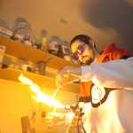 Photo by Kelly Sullivan/ Peninsula Clarion Jack Dean has been honing his glassblowing skills out of his garage for nearly 3 years Monday, April 11, 2016, in Kenai, Alaska.