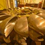 The concrete face of Bradley Lake's dam sits above water on Friday, April 19 on the south side of Kachemak Bay, approximately 27 miles from Homer. Red markings on nearby rocks show the lake's normal elevation. The water was recently lowered to allow cleaning of a tunnel that diverts water for fish habitat into Bradley River, the lake's natural release into Kachemak Bay. It will be refilled by rainwater.