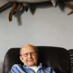 Photo by Elizabeth Earl/Peninsula Clarion Clyde Mullican, 91, homesteaded on Sevena Lake for many years before moving into Soldotna. He helped biologists from the Alaska Department of Fish and Game control the population of invasive northern pike in Sevena Lake for years.