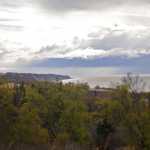 Photo by Elizabeth Earl/Peninsula Clarion From the back porch of Dana York's house just south of Clam Gulch, she can see the site of a proposed gravel pit operation near the bluff. Although she is not happy about the change in her view, she said she is more concerned about the possibility of erosion.