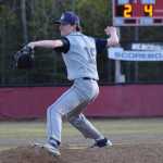 Photo by Joey Klecka/Peninsula Clarion Soldotna pitcher Matthew Daugherty winds up for the pitch Wednesday against Kenai Central at the Kenai Little League Fields.