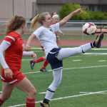 Photo by Joey Klecka/Peninsula Clarion Soldotna's Talon Hagen takes a shot against Wasilla, Friday at Ed Hollier Field in Kenai.