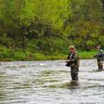 Photo by Elizabeth Earl/Peninsula Clarion Fishermen tossed their lines in the water for the first day of fishing on the Anchor River on Saturday, May 21, 2016. The Anchor River is open for king salmon fishing on May 28-30 and on Wednesdays and weekends in June.
