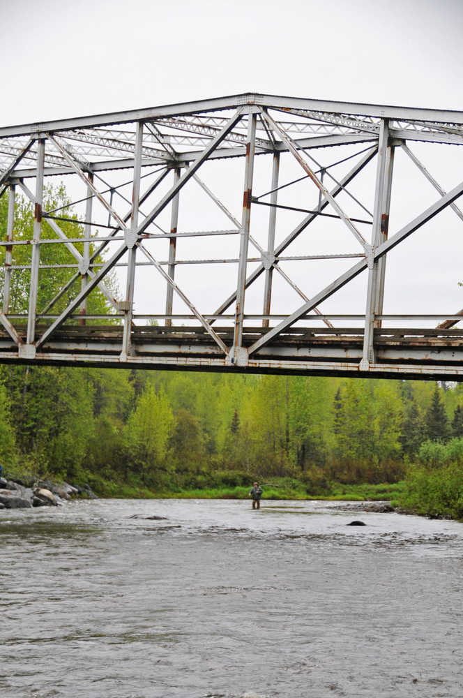Photo by Elizabeth Earl/Peninsula Clarion Fishermen tossed their lines in the water for the first day of fishing on the Anchor River on Saturday, May 21, 2016. The Anchor River is open for king salmon fishing on May 28-30 and on Wednesdays and weekends in June.