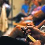 Photo by Elizabeth Earl/Peninsula Clarion Attendees at the second Heroin Town Hall event at the Challenger Learning Center in Kenai, Alaska on Thursday, May 26, 2016, answered questions about their knowledge of prescription drugs and their opinions about how the heroin addiction problem in the community should be addressed.