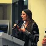 Photo by Elizabeth Earl/Peninsula Clarion Rebecca Morrissey of the Alaskan AIDS Assistance Association spoke to the crowd at the second Heroin Town Hall meeting held at the Challenger Learning Center in Kenai, Alaska on Thursday, May 26, 2016, about the beenfits of a needle exchange for heroin addicts. The AAAA has run one in Anchorage since 2007, she said.