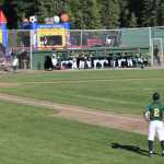 Photo by Jeff Helminiak/Peninsula Clarion Peninsula Oilers pitcher Dom Bazzani delivers the first pitch of the 2016 season Wednesday at Coral Seymour Memorial Park.