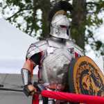 Photo by Kelly Sullivan/ Peninsula Clarion Glynn Smith did not expect to enter the Kenai Performers Cosplay costume contest, let alone be chosen as the winner during Kenai's July 4th festivities Monday, July 4, 2016 in Kenai, Alaska.