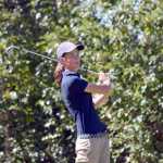 Photo by Jeff Helminiak/Peninsula Clarion Danica Schmidt, a sophomore at Soldotna High School, tees off on the 17th hole Tuesday during the Birch Ridge Jr Masters at Birch Ridge Golf Course.