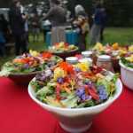 Photo by Kelly Sullivan/ Peninsula Clarion Menu items at the Farm to Table Supper event were made 100 percent from local ingredients by the Willow King, owner of the Where It's At! food bus, and her team of cooks for the Kenai Local Food Connection's third annual Harvest Moon Festival on Sunday, Aug. 14, 2016, in Soldotna, Alaska.