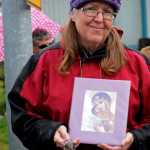 Photo by Elizabeth Earl/Peninsula Clarion Carolyn Boselo gathered with a number of other Catholic Church members near the Planned Parenthood clinic to pray Wednesday, Aug. 17, 2016 in Soldotna, Alaska. It wasn't a protest, Boselo said. "We're just coming here to pray," she said.