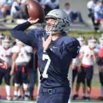 Photo by Joey Klecka/Peninsula Clarion Soldotna quarterback Brandon Crowder throws a pass against North Pole in a nonconference game Aug. 19 at Justin Maile Field in Soldotna.