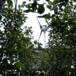 Photo by Elizabeth Earl/Peninsula Clarion A windmill attached to a solar panel powers the video weir and computer at Cook Inlet Aquaculture Association's Paint River fish ladder, photographed Friday, Sept. 2, 2016 near the McNeil River State Game Sanctuary and Refuge, Alaska. Cook Inlet Aquaculture Association operates the fish ladder to allow salmon to pass into the upper reaches of the remote river system to spawn.