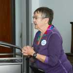 Photo by Megan Pacer/Peninsula Clarion Sammy Crawford speaks to a crowd about her trip through six countries along a portion of the Silk Road during a presentation Friday, Sept. 9, 2016 at the Joyce K. Carver Memorial Library in Soldotna, Alaska.