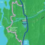 Graphic by Ben Boettger/Peninsula Clarion This map, taken from the Kenai Peninsula Borough Parcel Viewer and modified by the Peninsula Clarion with information from Homer Electric Association's Federal Energy Regulatory Commission license application for the Grant Lake Hydroelectric project, shows the existing route of the Iditarod National Historic Trail in blue and HEA's proposed reroute of the trail in pink, as well as the powerhouse and water-diversion tunnel HEA plans to build.