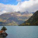 Ben Boettger/Peninsula Clarion Clouds float over Grant Lake, the proposed water source for Homer Electric Association's Grant Lake Hydroelectric project, on Sunday, Sept. 18 near Moose Pass.