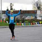 Photo by Elizabeth Earl/Peninsula Clarion Susan Craig of Soldotna keeps up the pace as she heads toward the finish line in the half-marathon event of the Kenai River Marathon on Sunday, Sept. 25, 2016 in Kenai, Alaska. Craig finished seventh in the half-marathon with a time of 1:42:10.