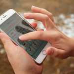 Photo by Ben Boettger/Peninsula Clarion A new phone app called Time of Need, pictured in use Tuesday, Oct. 18, 2016 in Kenai, Alaska, collects informtion on resources that would be helpful to those who are homeless or near homeless and organizes them in order of proximity to the user. Launched earlier this year, the app uses very little data and can also be used offline. A version of the app for Android phones is future a goal of its creators.