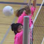 Photo by Joey Klecka/Peninsula Clarion Soldotna outside hitter Ituau Tuisaula eyes the ball Tuesday evening against Seward at the Soldotna Prep gym.
