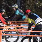 Photo by Joey Klecka/Peninsula Clarion Cyclists circle their way through the "vortex" section of the course Saturday at the Tsalteshi Trails.