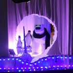 Photo by Megan Pacer/Peninsula Clarion A polar bear and pair of penguins peer out of the back of a float after making the rounds in the lights parade during this year's Christmas Comes to Kenai celebration Friday, Nov. 25, 2016 outside the Kenai Chamber of Commerce and Visitor Center in Kenai, Alaska.