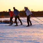 Ben Boettger/Peninsula Clarion Skiers practice on Headquarters Lake in the Kenai National Wildlife Refuge on Nov. 30, 2016 near Soldotna.