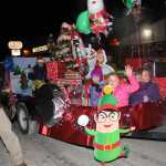 St. Nick up on the firetruck