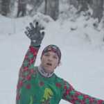 Photo by Joey Klecka/Peninsula Clarion Nikiski skier Matthew Minium tosses a bean bag towards his targeted waste bin at the Candy Cane Scramble, Friday afternon at the Tsalteshi ski trails in Soldotna.