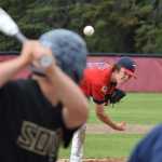 Photo by Joey Klecka/Peninsula Clarion Post 20 Twins pitcher Joey Becher delivers a pitch to a South batter, July 2 at the Kenai Little League fields.