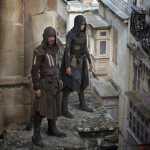 This image released by 20th Century Fox shows Michael Fassbender as Callum Lynch, left, and Ariane Labed as Maria in a scene from "Assassin's Creed."  (Kerry Brown/20th Century Fox via AP)