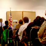 Alaska Department of Public Safety Commissioner Walt Monegan addresses a crowd gathered at a town hall meeting on crime at the Kenai Visitors and Cultural Center on Aug. 6, 2018 in Kenai, Alaska. (Photo by Elizabeth Earl/Peninsula Clarion)