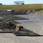 This Tuesday, Aug. 7, 2018 shows the construction of Cell 3 at Central Peninsula Landfill in Soldotna, Alaska. (Photo by Elizabeth Earl/Peninsula Clarion)