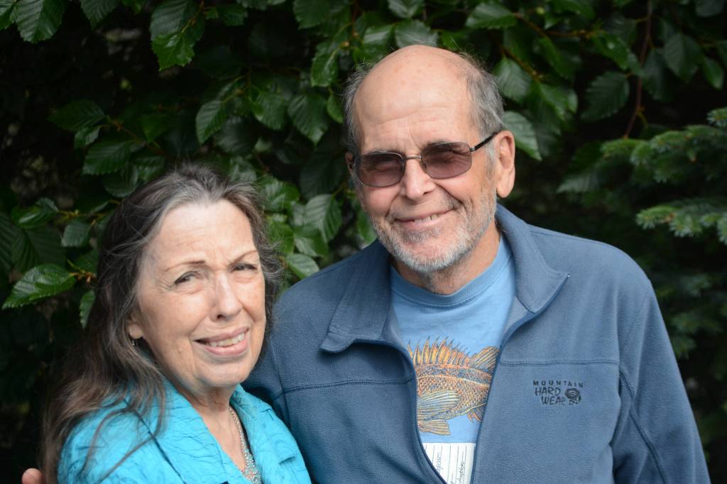 Joan Brown Dodd, left, and Doug Dodd pose for a photo at the Homer News on Tuesday, Aug. 7, 2018, in Homer, Alaska. (Photo by Michael Armstrong/Homer News)