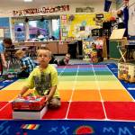 Students settle into their classrooms on the first day of school, Tuesday, Aug. 21, 2018, at Mountain View Elementary in Kenai, Alaska. (Photo by Victoria Petersen/Peninsula Clarion)