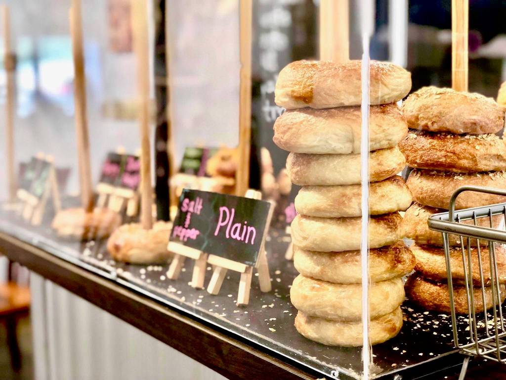 Everything bagels offer an assortment of bagels and sandwiches, including a special bagel and cream cheese flavor every week on Wednesday, Aug. 22, 2018, in Soldotna. (Photo by Victoria Petersen/Peninsula Clarion)