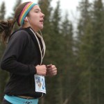 Alyssa Vanek runs in the Tsalteshi Trails Turkey Trot 10-kilometer race on Friday, Nov. 27 near the Soldtona Sports Center.