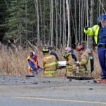 Nikiski Fire and the Alaska State Troopers responded to a motor vehicle collision at Mile 17 of the Kenai Spur Highway Friday morning. One of the drivers was evacuated in a LifeMed Alaska helicopter while the other was taken in a Nikiski Fire ambulance.