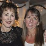 Hospice Wine Tasting event co-chairs Mary Green & Teri Birchfield take a bow.