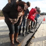 An early morning earthquake created a mess in the aisles of Safeway on Sunday, Jan. 24, 2016 in Kenai, Alaska.
