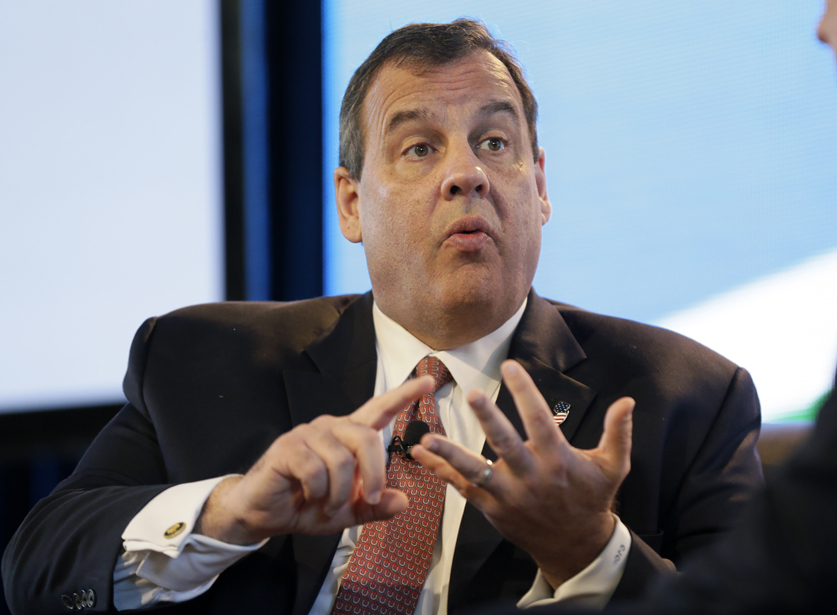 In this March 7, 2015 file photo, New Jersey Gov. Chris Christie speaks during the Iowa Agriculture Summit in Des Moines, Iowa.  Hillary Rodham Clinton continues to catch heat for her extensive use of a private email account to conduct official business while she was secretary of state.  New Jersey law exempts from disclosure agency records that are considered “advisory, consultative or deliberative material,” an exception that exists in some form for most governors. Christie follows an executive order, issued by a Democratic predecessor, that emphasizes the privilege for the chief executive.