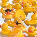 Brett Krogseng, 3, pulls a duck out of a trough at the Golden Wheel Amusements carnival Sunday June 1, 2014 in Kenai, Alaska.