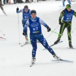 Soldotna&rsquo;s Selby Hill races Friday at the state ski championships at Kincaid Park in Anchorage (Photo by Matt Tunseth/Alaska Star)