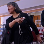 Marcia Whitworth (left) swings a controller to toss a virtual bowling ball during a game of Nintendo Wii bowling during the 13th annual Kenai Peninsula Senior Olympics at the at the Soldotna Senior Center on Saturday, Feb. 25, 2017 in Solodotna, Alaska.