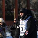 Musher Otto Balogh makes his way down the trail along 4th Avenue for the ceremonial start of the 45th Iditarod race on Saturday, March 4, 2017 in Anchorage, Alaska. Balogh, of Budapest, Hungary, is a rookie musher. (Elizabeth Earl/Peninsula Clarion)