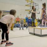Kindergarten students at Kaleidoscope School of Arts and Science acted out a scene from Shakespeare&rsquo;s &ldquo;A Midsummer Night&rsquo;s Dream&rdquo; on Thursday, March 9, 2017 as the culmination of Artist In Residence Elizabeth Ware&rsquo;s work with the students. (Kat Sorensen/Peninsula Clarion)